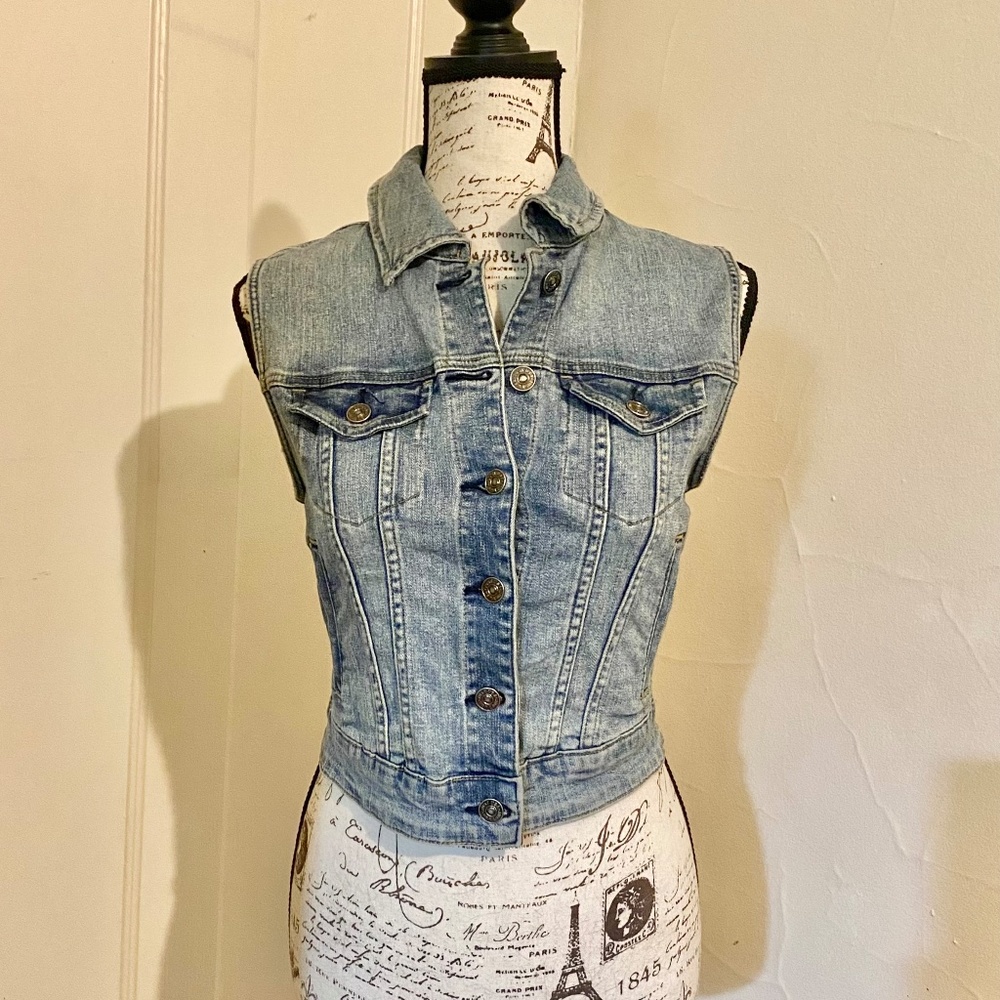 Just USA Retro Denim Vest | Small